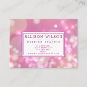 華やかなピンクのキラキラ 名刺 (正面)