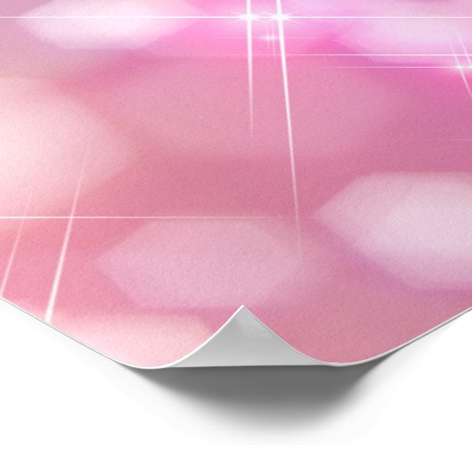 華やかなピンクのスパークルスやる気を起こさせるポスター ポスター (角)