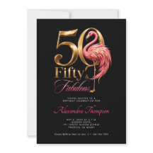 華やかなピンクのフラミンゴの50歳の誕生日パーティー