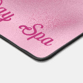 華やかなピンクのホイルガーリーパーソナライズされた デスクマット (コーナー)