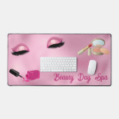 華やかなピンクのホイルガーリーパーソナライズされた デスクマット (キーボード&マウス)