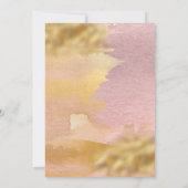 華やかなピンクの花に魅了さ結婚れた 招待状 (裏面)