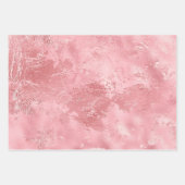 華やかなピンクの輝く金属箔 ラッピングペーパーシート (正面3)
