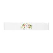 華やかなピンクオレンジの花々 ウェディング 招待状ベリーバンド (フラット)