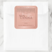 華やかなピンク製品の包装ラベルバラ金ゴールド スクエアシール (バッグ)