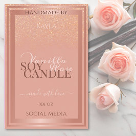 華やかなピンク製品の包装ラベルバラ金ゴールド フードラベル