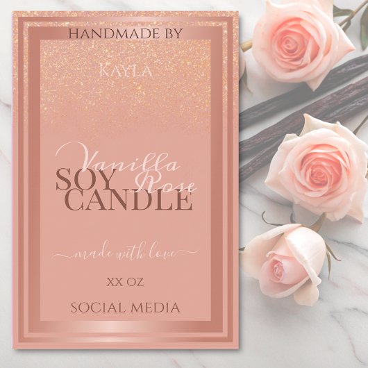 華やかなピンク製品の包装ラベルバラ金ゴールド フードラベル