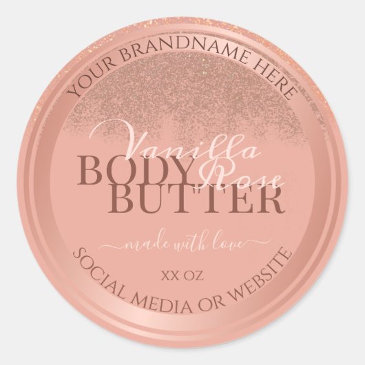 華やかなピンク製品の包装ラベルバラ金ゴールド ラウンドシール (正面)