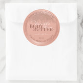 華やかなピンク製品の包装ラベルバラ金ゴールド ラウンドシール (バッグ)