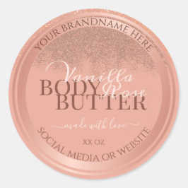 華やかなピンク製品の包装ラベルバラ金ゴールド ラウンドシール