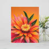 華やかなピンク、オレンジ、黄色の花 (スタンド正面)