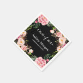 華やかなフローラリースの卒業式 スタンダードカクテルナプキン (角)