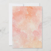 華やかなブライダルシャワー ピーチ アプリコット 招待状 (裏面)