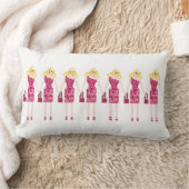 華やかなブロンド人形 ランバークッション (ブランケット)