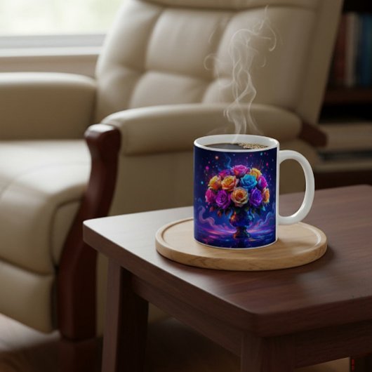 華やかなブーケ コーヒーマグカップ