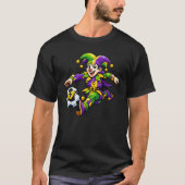 華やかなマルディグラのサッカー道化師 67 Tシャツ (正面)