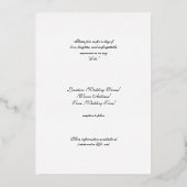 華やかなモチーフのアトリエの結婚式の招待 箔招待状 (裏面)