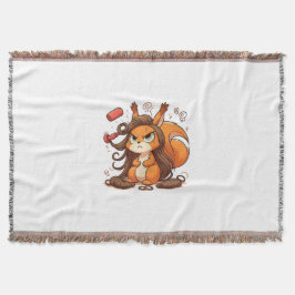 華やかなリスの髪の日 スローブランケット