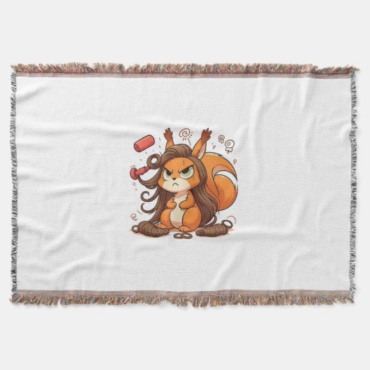 華やかなリスの髪の日 スローブランケット (正面)