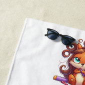 華やかなリスの髪の日 ビーチタオル (インサイチュ)