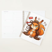 華やかなリスの髪の日 プランナー手帳 (ディスプレー)