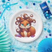 華やかなリスの髪の日 ペーパープレート (パーティー)