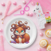 華やかなリスの髪の日 ペーパープレート (パーティー)