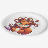 華やかなリスの髪の日 ペーパープレート (アングル)