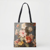 華やかなヴィンテージの花の配置 トートバッグ (正面)