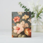 華やかなヴィンテージの花の配置 ポストカード (スタンド正面)