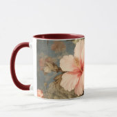 華やかなヴィンテージの花の配置 マグカップ (左)