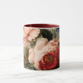 華やかなヴィンテージの花の配置 マグカップ (中央)