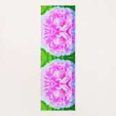 華やかな八重のピンクの芍薬の花のディテール ヨガマット (裏面)
