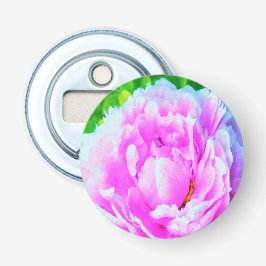 華やかな八重のピンクの芍薬の花のディテール 栓抜き