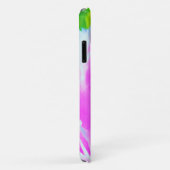 華やかな八重のピンクの芍薬の花のディテール Case-Mate iPhoneケース (裏面/右)
