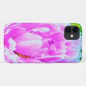 華やかな八重のピンクの芍薬の花のディテール Case-Mate iPhoneケース (裏面(横))