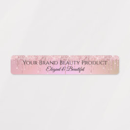 華やかな可愛いピンクグリッタードリップ美しい品 ラベル