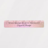 華やかな可愛いピンクグリッタードリップ美しい品 ラベル (デザイン2)