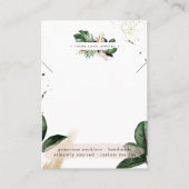 華やかな夏の緑 |ネックレスディスプレイカード 名刺 (正面)