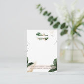 華やかな夏の緑 |ネックレスディスプレイカード 名刺 (スタンド正面)