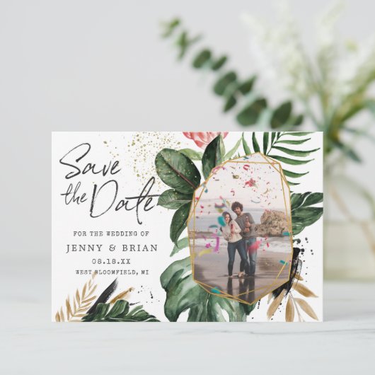 華やかな夏の緑 |写真の日付の保存 セーブザデート (スタンド正面)