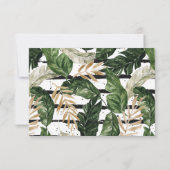 華やかな夏の緑 |写真の日付の保存 セーブザデート (裏面)