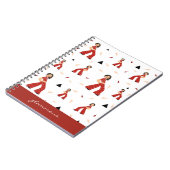 華やかな女性パターン ノートブック (左側)