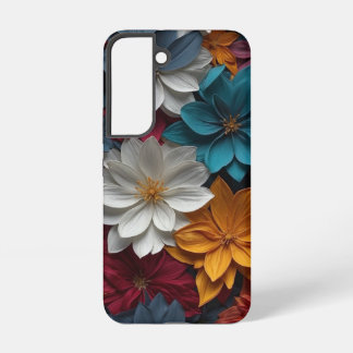 華やかな小花のエレガントなフラワーデザイン SAMSUNG GALAXY S22ケース