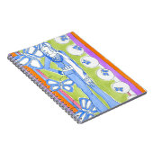 華やかな少女を取り巻く青い蝶 ノートブック (右側)