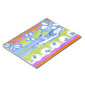 華やかな少女を取り巻く青い蝶 ノートブック (左側)