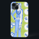 華やかな少女を取り巻く青い蝶 iPhone 13ケース<br><div class="desc">青い蝶は華のまわりにやかな女の子を取り囲むチャリリア・ザリスによるこの作品に浮かぶ。明るい色の型枠このプリントの背景は、この作品にいくつかのハンサムな色合いを追加。コピーを取れ!</div>