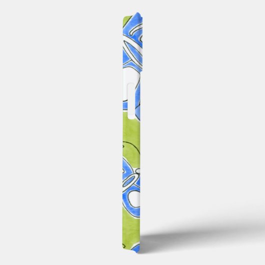 華やかな少女を取り巻く青い蝶 Case-Mate iPhoneケース (裏面 / 右)