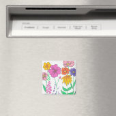 華やかな幻想的な花の絵 マグネット (インサイチュ (食洗機))