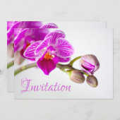 華やかな招待状 オーキッド付き 招待状 (正面/裏面)